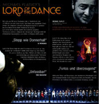 Lord of the Dance in der Schweiz-Danke Smilla für den Flyer